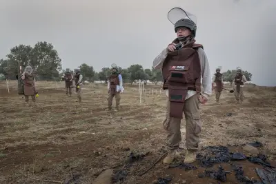 This wedding photographer now removes landmines for a group that's won a top prize