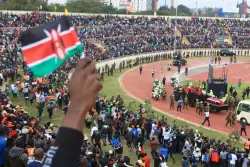 Heavy security after deadly violence in Kenya as thousands turn out to mourn former PM Odinga
